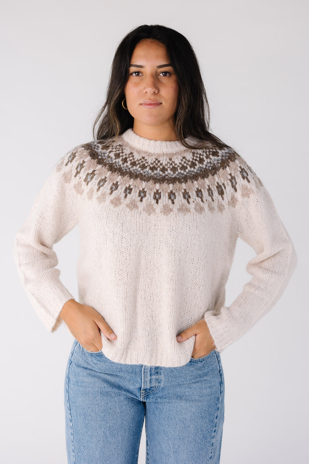 Fair Isle Crew Neck Sweater