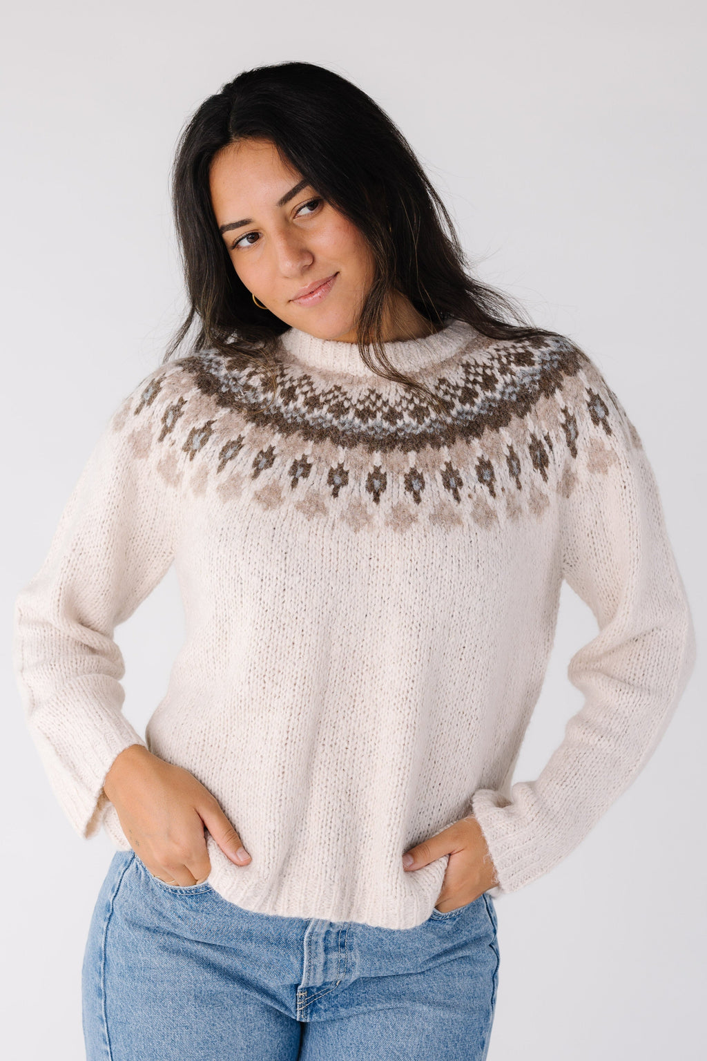 Fair Isle Crew Neck Sweater
