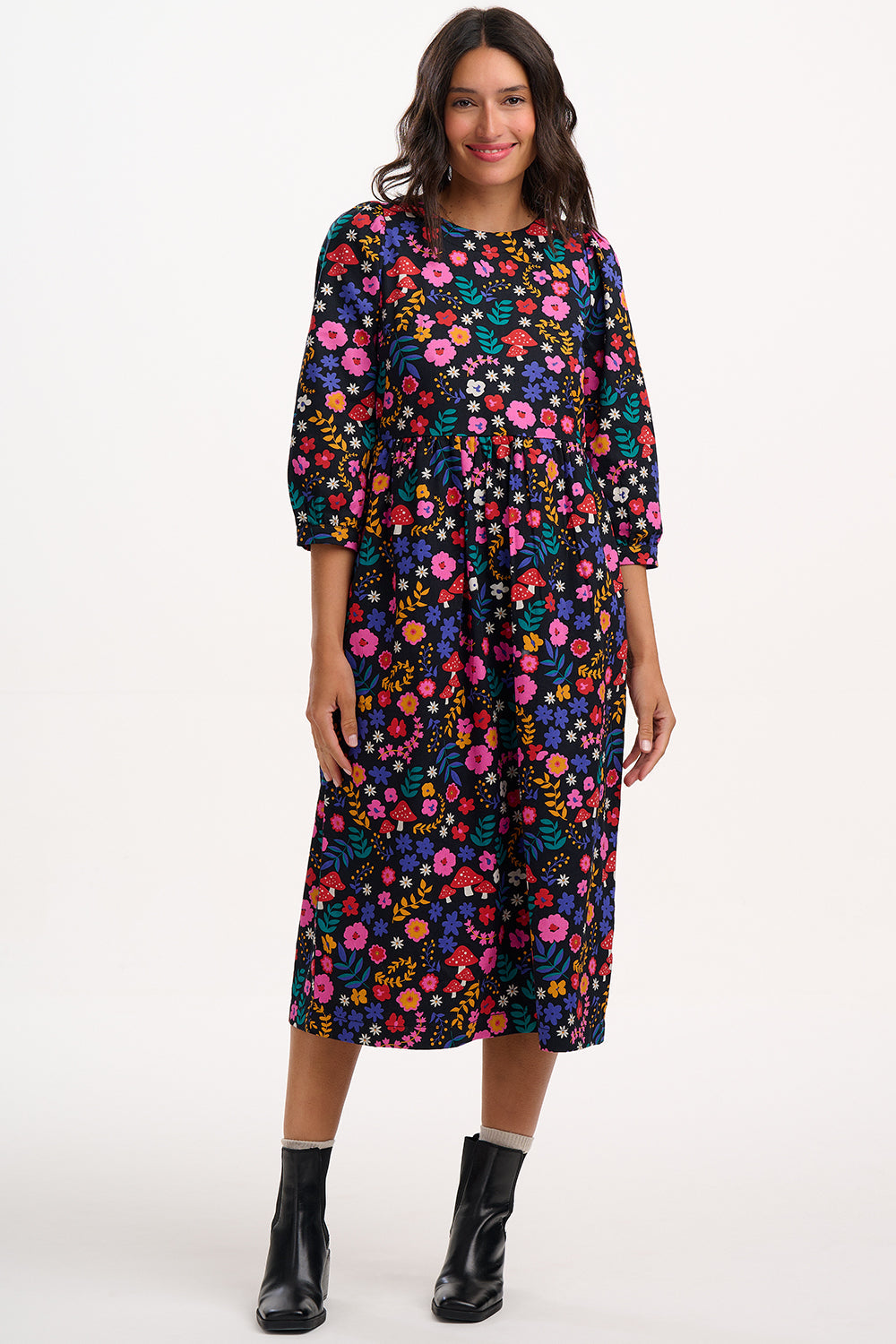 Maria Midi Smock Dress - Multi, Toadstool Floral