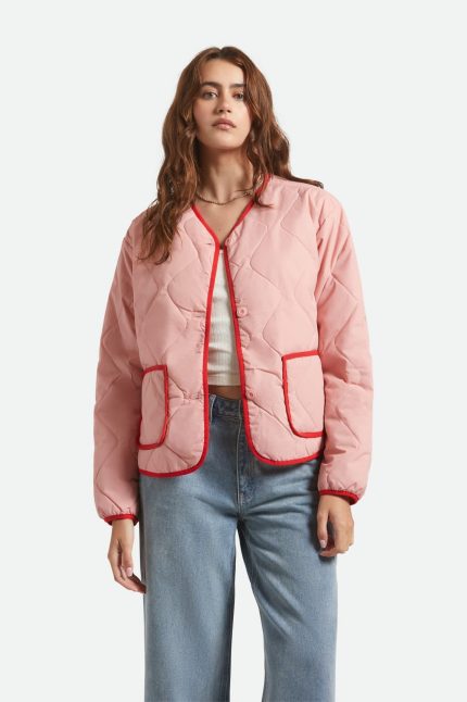 Delilah Quilted Jacket - Mellow Rose